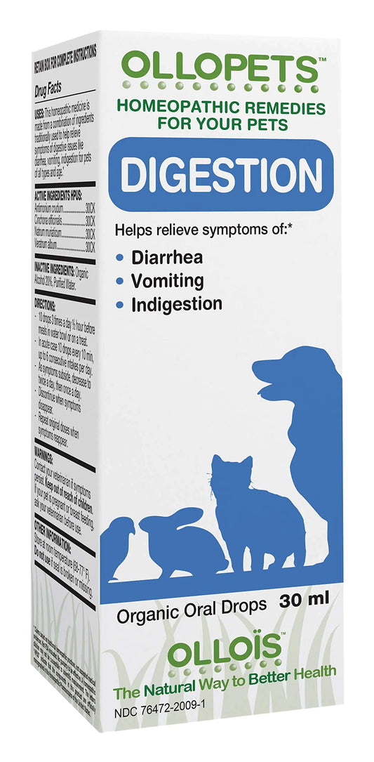 OLLOPETS Digestion Organic Homeopathic Remedy for All Pets 1 Fl Ounce