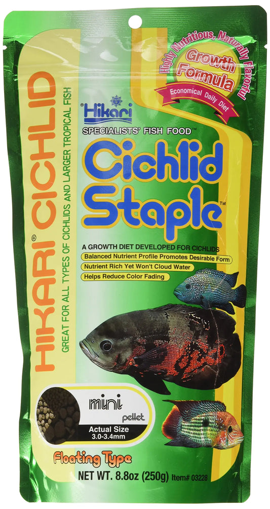 Hikari 8.8-Ounce Cichlid Staple Floating Pellets for Pets Mini